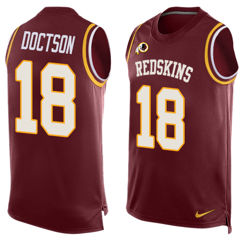 Men's Limited Josh Doctson Nike Jersey Red - #18 Player Name & Number Tank Top NFL Washington Redskins